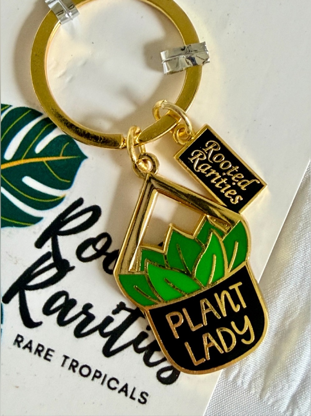 Plant Lady Keychain NWT